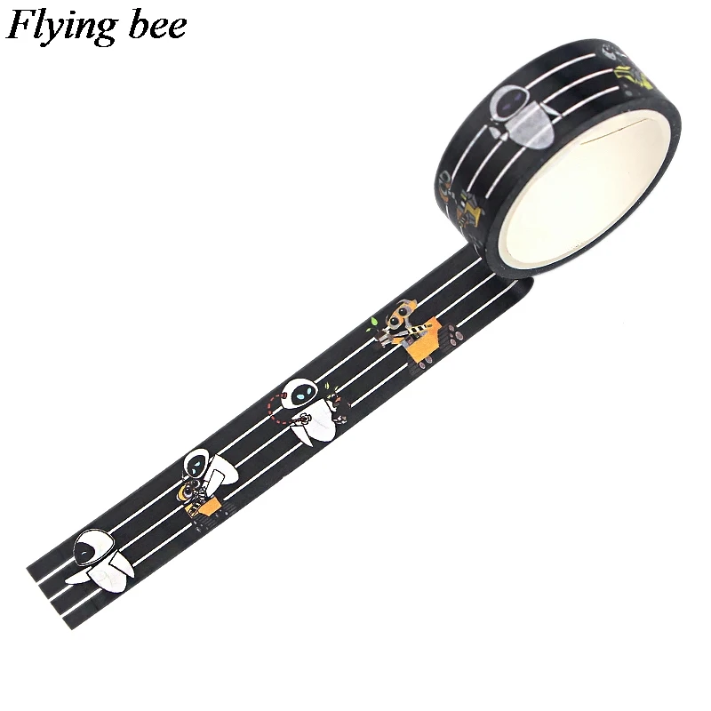 Flyingbee 15 мм X 5 м настенный E васи лента бумага DIY декоративная клейкая лента канцелярские модные забавные маскирующие Ленточные принадлежности X0745