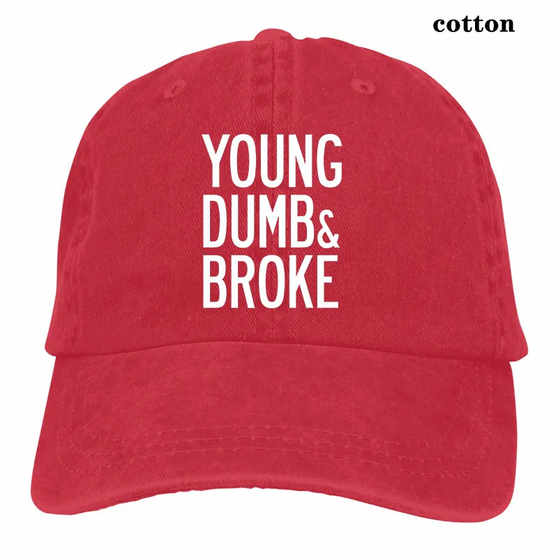 KHALID YOUNG DUMB& BROKE, бейсболка для мужчин и женщин, бейсболки, модная Регулируемая Кепка - Цвет: 3-Red