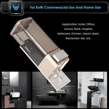 

Manual Single Bottle Wall Mount Soap Dispenser 500ml Liquid Hand Cleanser
