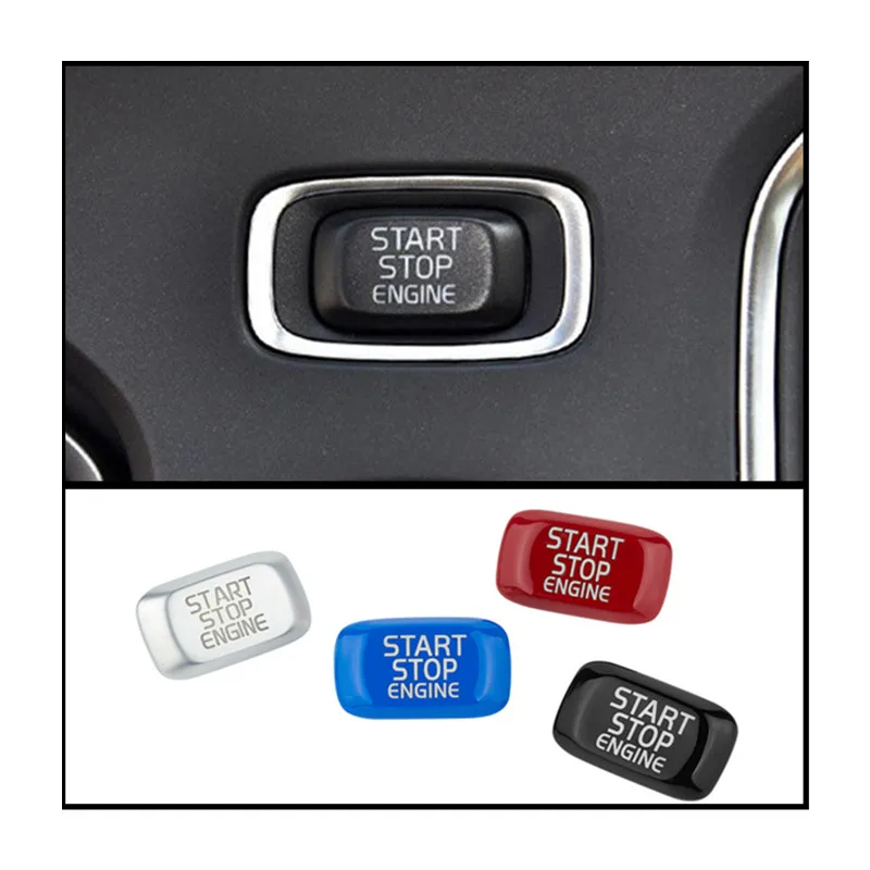 Замена крышки 4 цветов кнопка остановки запуска двигателя подходит для Volvo V40 V60 S60