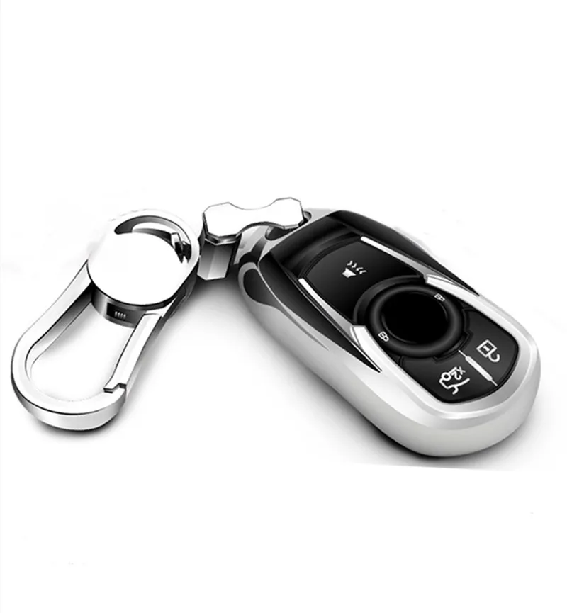 Silver-5 buttons ТПУ складной чехол для ключей для Buick Envision Encore Regal Lacrosse GL6 GL8 4 5 6 Кнопки умный ключ защитная сумка - Название цвета: Silver-5 buttons