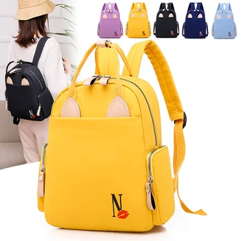 

Fashion Women Backpacks Luxury Nylon Girls School Bags Cute Cat Female Soft Backpack 2020 Student Bag High capacity backpacks