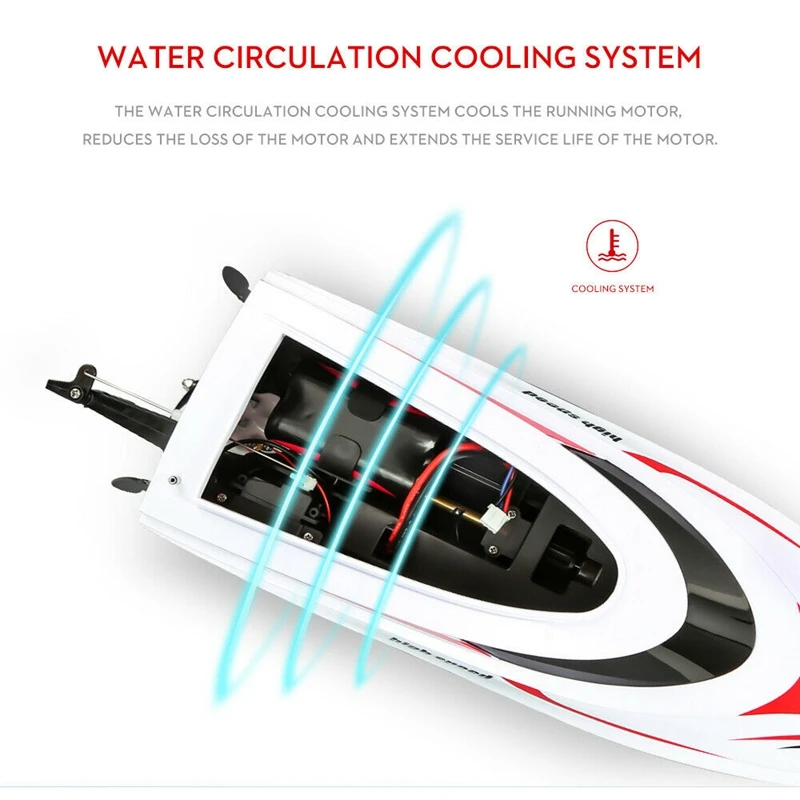 H830 радиоуправляемая лодка 2,4 ГГц 25 км/ч Самостоятельная система охлаждения воды пульт дистанционного управления
