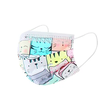 

50PCS Disposable Printed Mask Christmas Non-woven Face Mask 3Ply Ear Loop Breathable Mask Earloops Mouth Cover Mondkapjes