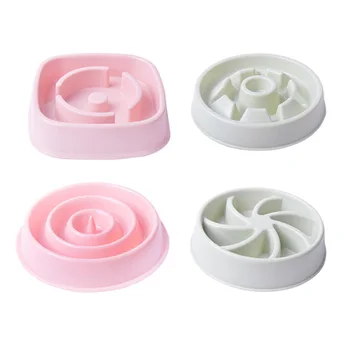 

New Pet Dog Bowl Slow Feeder Plastic Anti Choking Puppy Cat Eating Dish Bowl Anti-Gulping Food Plate Cat Pets Feeder Dog Bowls