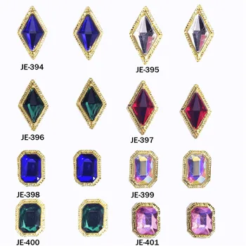 

100Pcs/Lot Nail Charms Crystal AB Korean Nail Art Alloy Ongles 3D Nail Art Strass Gems Nail Salon Charms Manicure JE394