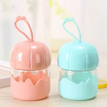 Бутылка для воды Милая Тыква стеклянные чашки Портативные высокотемпературные креативные мини ручной чашки герметичные дорожные бутылки для альпинистов