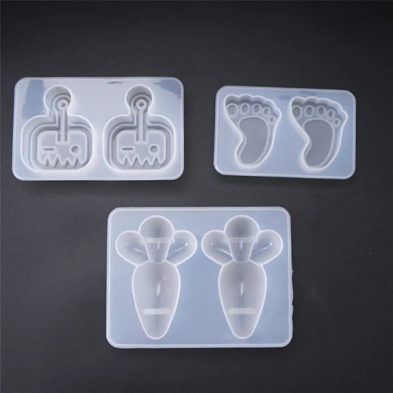 3D FootprintDessert торт силиконовые формы мусс выпечки Кондитерские украшения ручной работы кристалл эпоксидная полимерная для торта конфеты формы