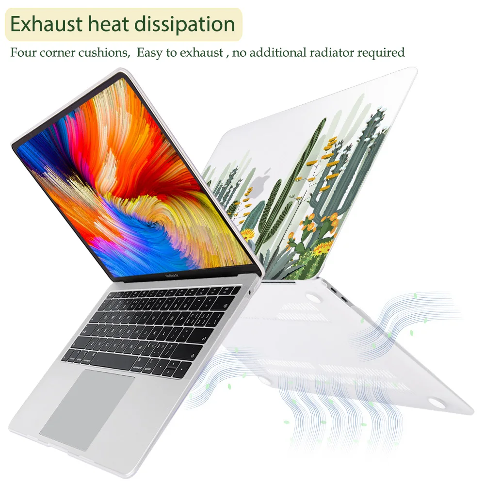 flor fosco impresso plástico caso duro para macbook air polegada capa para portátil pro polegada