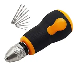 Turnip Head Hand Rotary Drill Mini Portable Hand Grip Carpenter Chuck Hand Woodworking Tool Hand-punch Drill