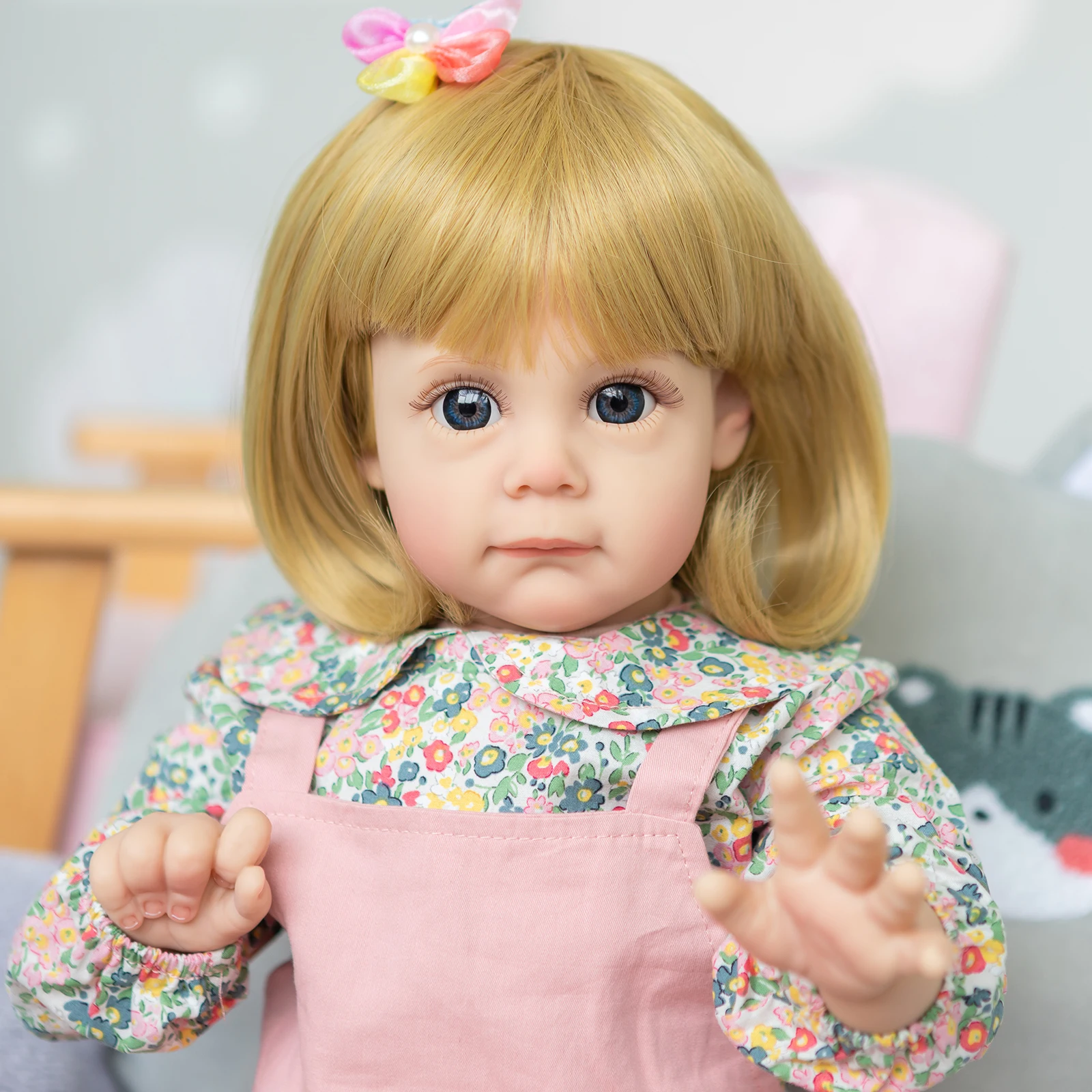 

Reborn Baby 24 Inches Maggi Toddler Girl Lifelike Bebe Newborn Alive Vinyl Sillicone Dolls Toys Children Gift