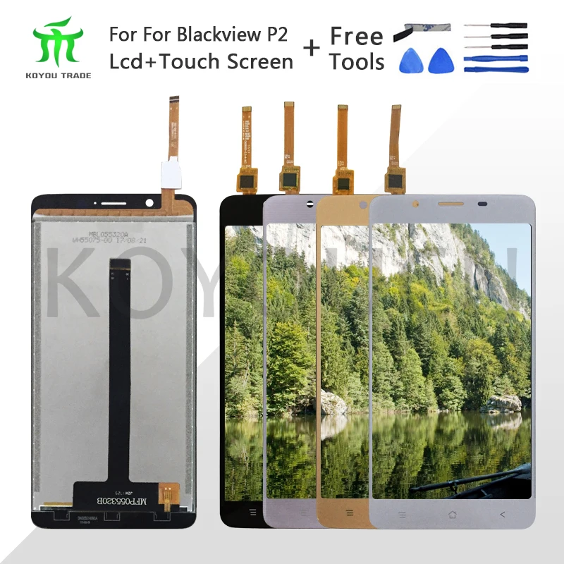 

100% Tested Well For Blackview P2 / P2 Lite LCD Display and Touch Screen Digitizer Assembly 5.5" Replacement +Free Tools