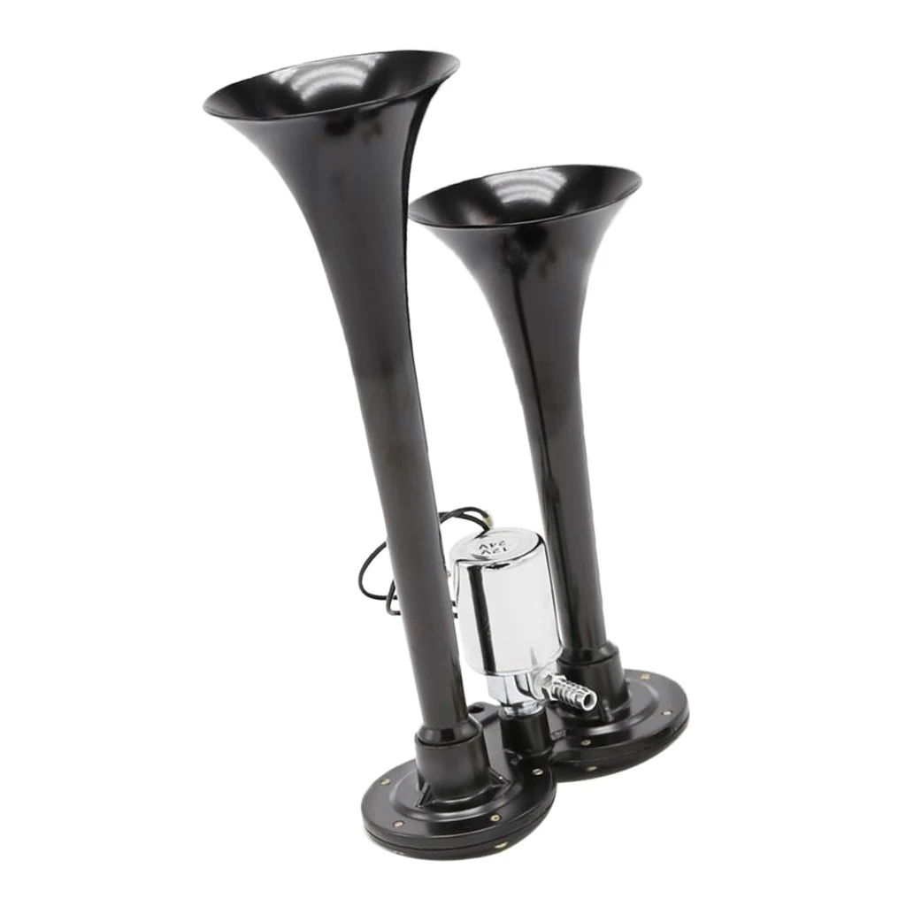12V-24V Air Horn Kit Triple Trumpet Train for Car Truck Boat RV SUPER LOUD