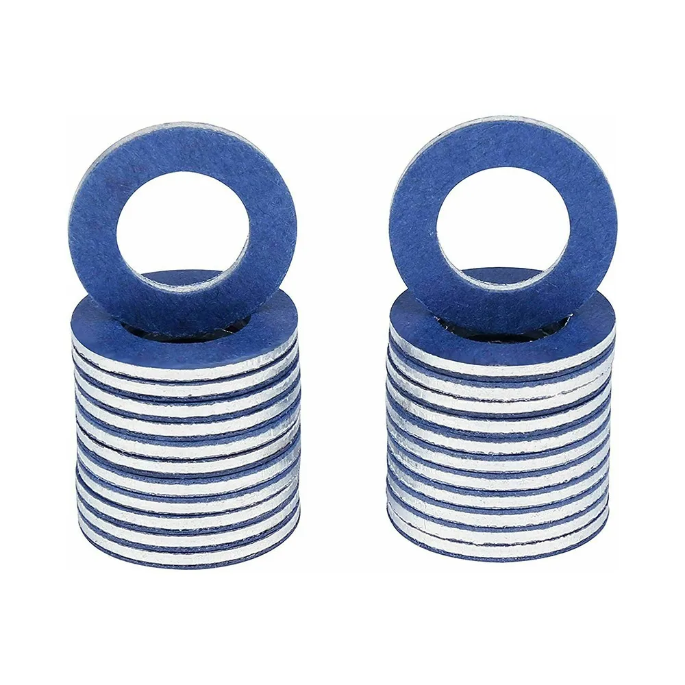 Car Set Of 100 Oil Drain Sump Plug Washers Gasket Hole Auto Replacement Accessories For Toyota OE90430-12031 12mm