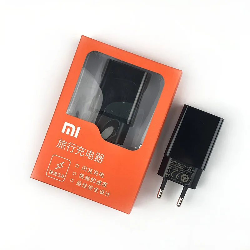 Only EU charger Xiaomi mi 9 QC 3,0 быстрое зарядное устройство Тип USB C кабель для mi 9 SE 9T mi 6 mi 8 CC9 mi x 2 2S Max 3 A1 красный mi Note 7 - Тип штекера: Only EU charger
