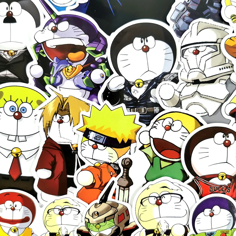 50 шт./лот персонажи Аниме Doraemon забавные ПВХ наклейки s для Diy скейтборд Скрапбукинг багаж ноутбук гитара игрушка наклейка