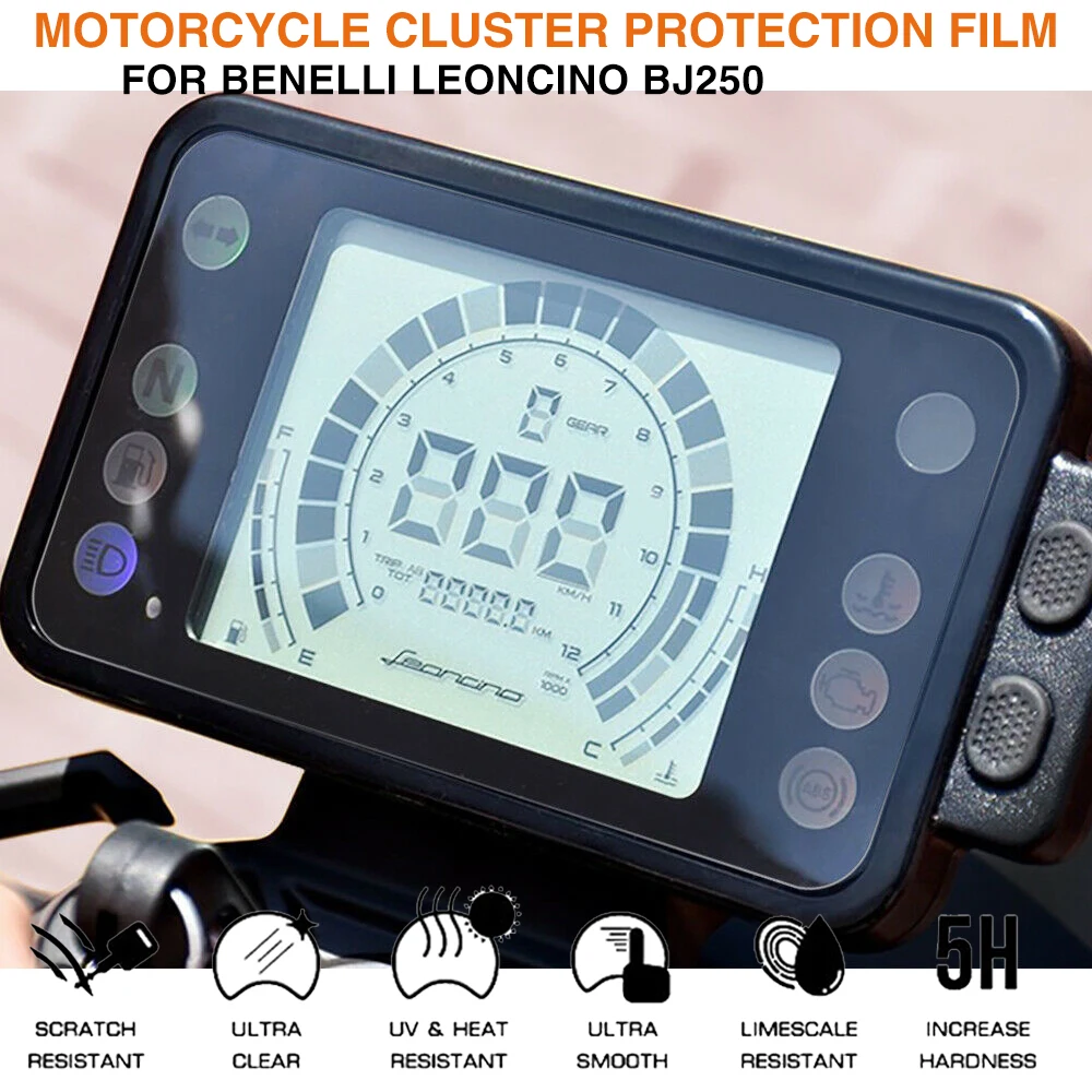 For Benelli Leoncino250 Leoncino 250 BJ BJ250 Motorcycle Accessories Cluster Scratch Protection Film Screen Protector Dashboard motorcycle screen protector