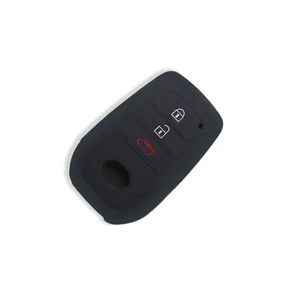 

3 Button Silicione Gel Car Key Cover Silica Gel Skin Case For Toyota Highlander