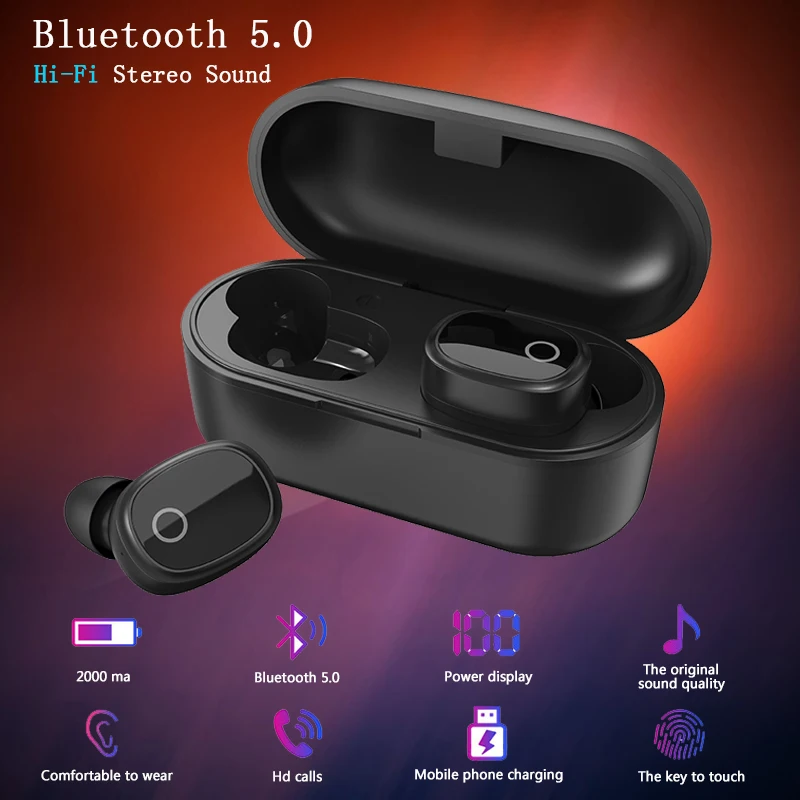 Наушники TWS с поддержкой беговой гарнитуры HIFI мини Bluetooth 5,0 в уши беспроводной 205 вызова