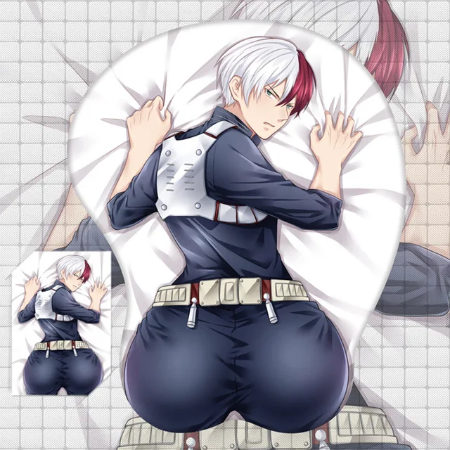 Эргономичный коврик для мыши My Boku no Hero Academia Todoroki Shouto мягкий гелевый 3D с поддержкой