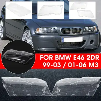 

Pair Car Headlight Clear Lens Headlamp Clear Cover Shell For BMW E46 2 Door 1999 2000 01 02 2003 M3 2001 02 03 04 05 2006