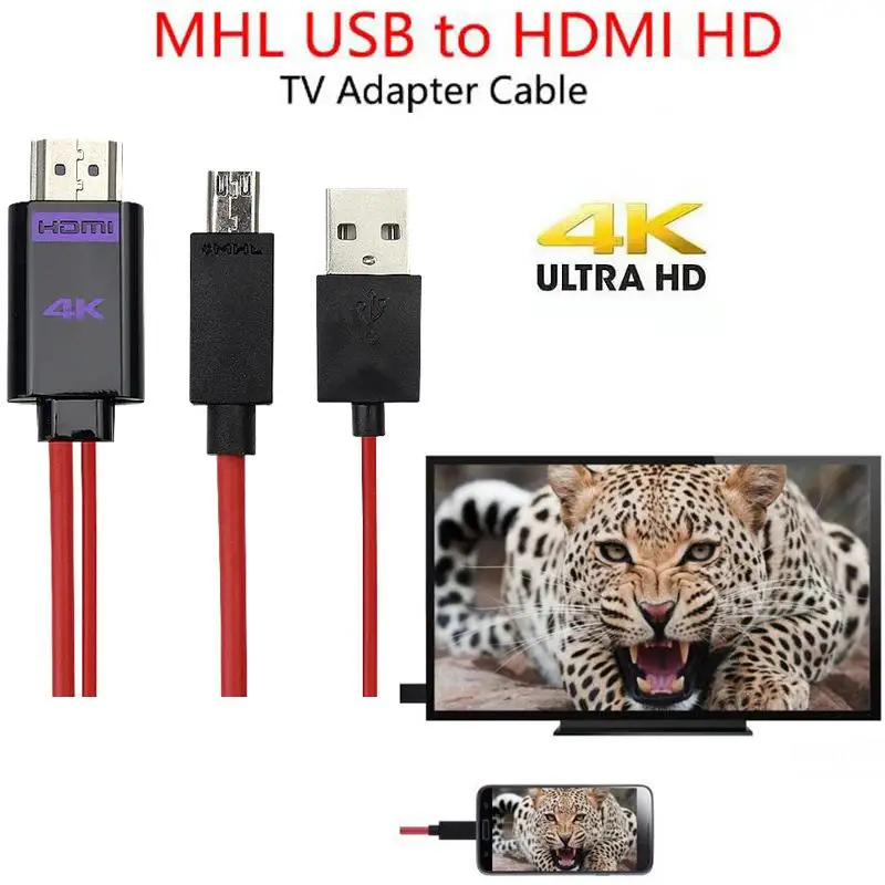 MHL Micro USB к HDMI Кабель-адаптер 11 PIN 4K HD tv AV видео Кабель-адаптер для samsung S5 S4 S3 для Android телефонов Micro USB 2,0