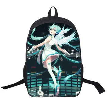 

16 Inch Hatsune Miku Backpack For Teenagers Girls Boys Backpack Children Daily Backpacks Men Women Travel Bag Kids School Bags