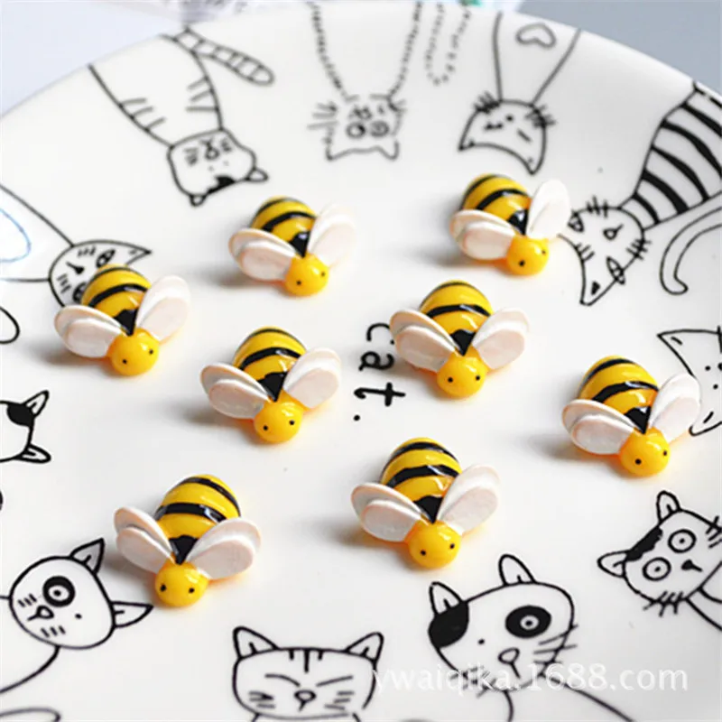 2x2 cm 5 шт. искусственные пчелы дополнение слизи игрушка-подвеска для детей ролевые игры амулеты Лепка глина Lizun DIY аксессуары для детей подарок E - Цвет: 2x2 cm
