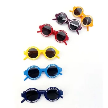 

New Summer Cute Toys Children Letter Print Sunglasses 11 Colors Frame Sunglasses ANTI-UV Protection Reflective Kids Sunglasses