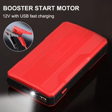 Car Jump Starter Power Bank Portable Emergency Car Battery Booster 5V/2A USB Output LED Flashlight for 12V Gasoline