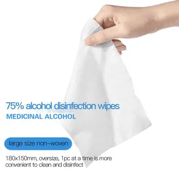 

MeterMall 1pc Disposable Alcohol Wet Wipe Disposable Disinfection Prep Swap Pad Antiseptic Skin Cleaning Care Clean Wipe