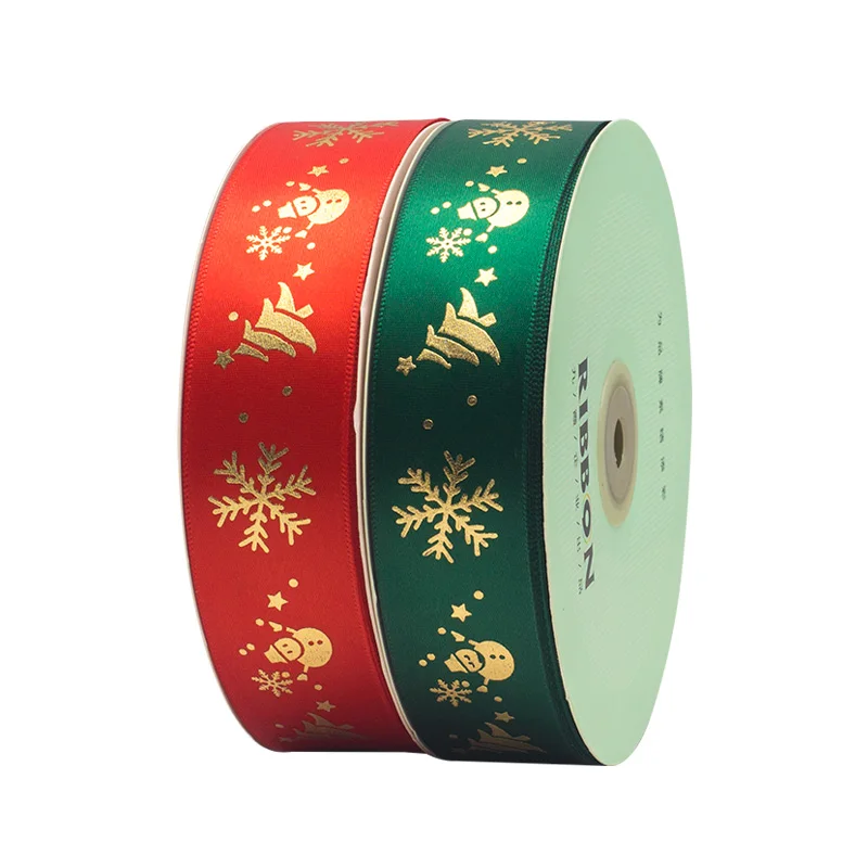 

25 Yard 25mm Polyester Printing Christmas Grosgrain Satin Ribbons Party Decoration Gift Packaging Ribbon DIY Hairbow Accessories