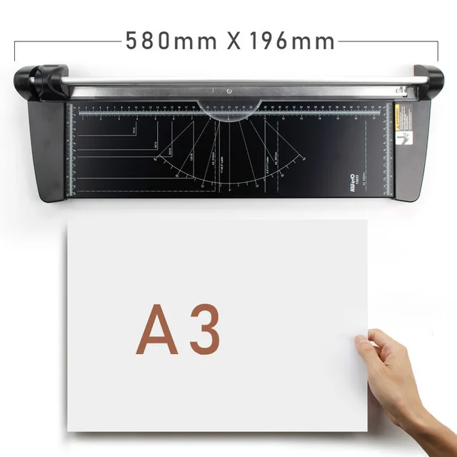 Портативный сплав A4 A3 прецизионный резак для бумаги фото триммеры Diy скрапбук режущие инструменты Режущий коврик доска товары для дома и офиса - Цвет: A3