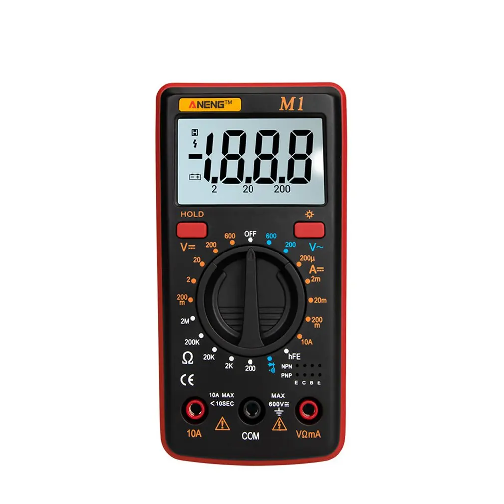 

Car Digital Multimeter Backlight Ac Dc Ammeter Voltmeter Ohm Portable Meter Voltage Transistor Test Multi Meter