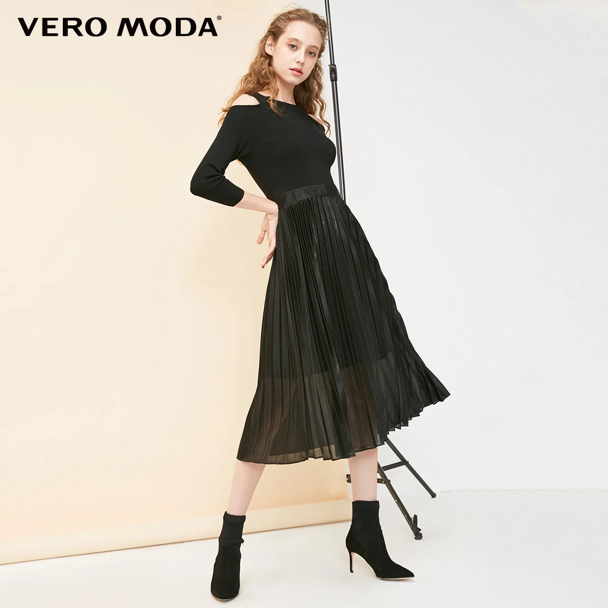 Вечерние платья Vero Moda с открытыми плечами и рукавами 3/4 | 31917C509