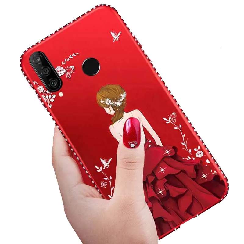 Glitter diamonds Pretty Girl skirt Soft Case For HuaweiP30 Plus Lite Nova 3 3i 4 Mate20 Pro 20X Honor 20 8X P20 | Мобильные телефоны