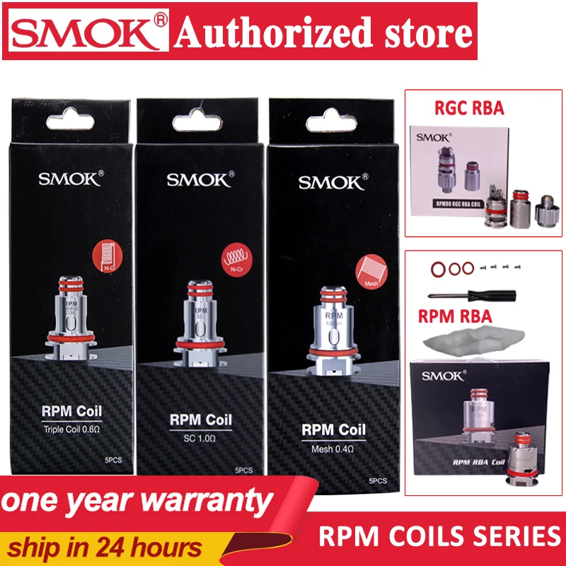 Электронных сигарет SMOK 5 шт./кор. об/мин катушки РБА 0.4ohm сетки 0.6ohm тройной 1.2ohm