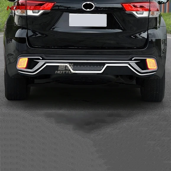 HPU эластичный материал серебряный передний и задний бампер Накладка для Toyota Highlander