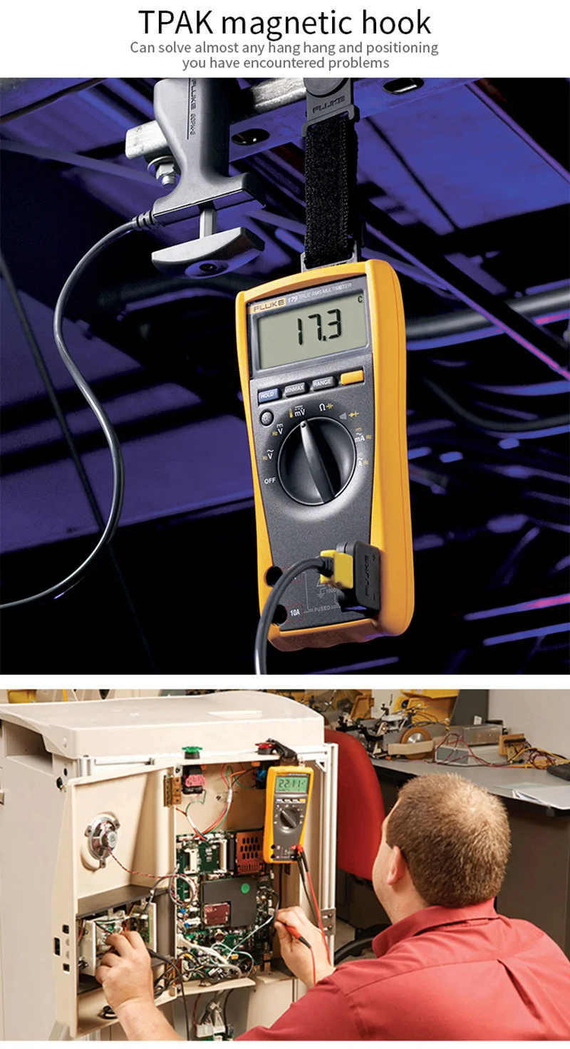 Fluke 175 175C True RMS цифровой мультиметр напряжение Ом Емкость Частота Температура