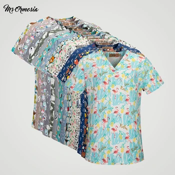 

high quality Hospital Nursing uniform Scrubs Breathable Medical Surgical costume Dentistry pharmacy clothes womens scrub tops