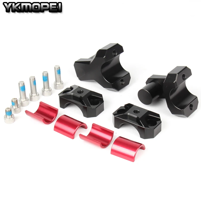 CNC алюминиевый руль для мотоцикла Pit Dirt Bike Fat Bar адаптер крепление на руль Riser Clamp 7/" до 1 1/8 22 мм до 28 мм