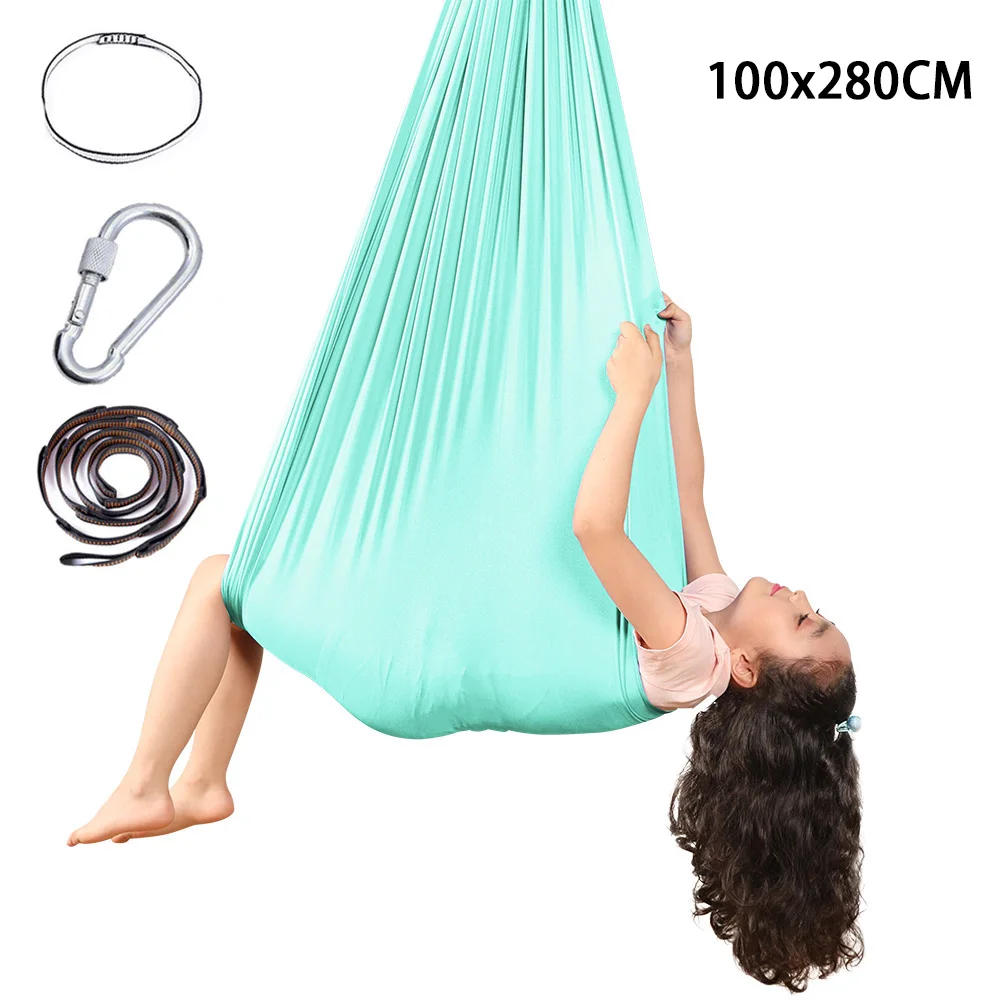 Snuggle Swing for Kid with Special Needs Adjustable Elastic Cuddle up Hammock Chairtoy for Indoor Yoga Hardware Included CLH@8 