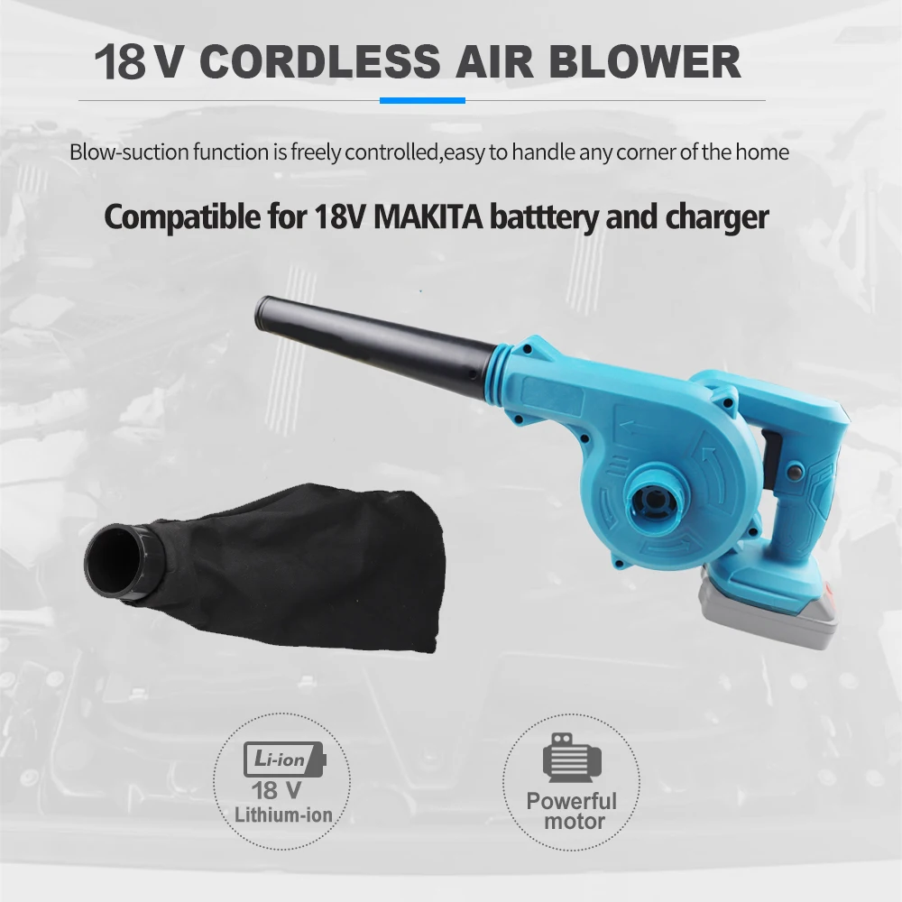 Newone Cordless Electric Air Blower Vacuum Cleannig Blower Blowing & High Powerful leave blower For Makita 18V/NEWONE20V Battery electric saw for trees