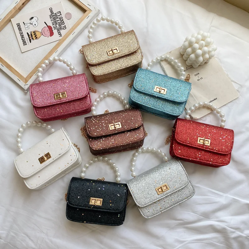Coin Wallet Purse Handbags Sequin Glitter Girls Kids Children Cute Pouch-Box Small Gift