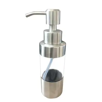 

Stainless Steel Empty Lotion Bottles Toiletry Pump Bottles Refillable Shampoo Emulsion Liquid Soap Container Liquid Dispenser