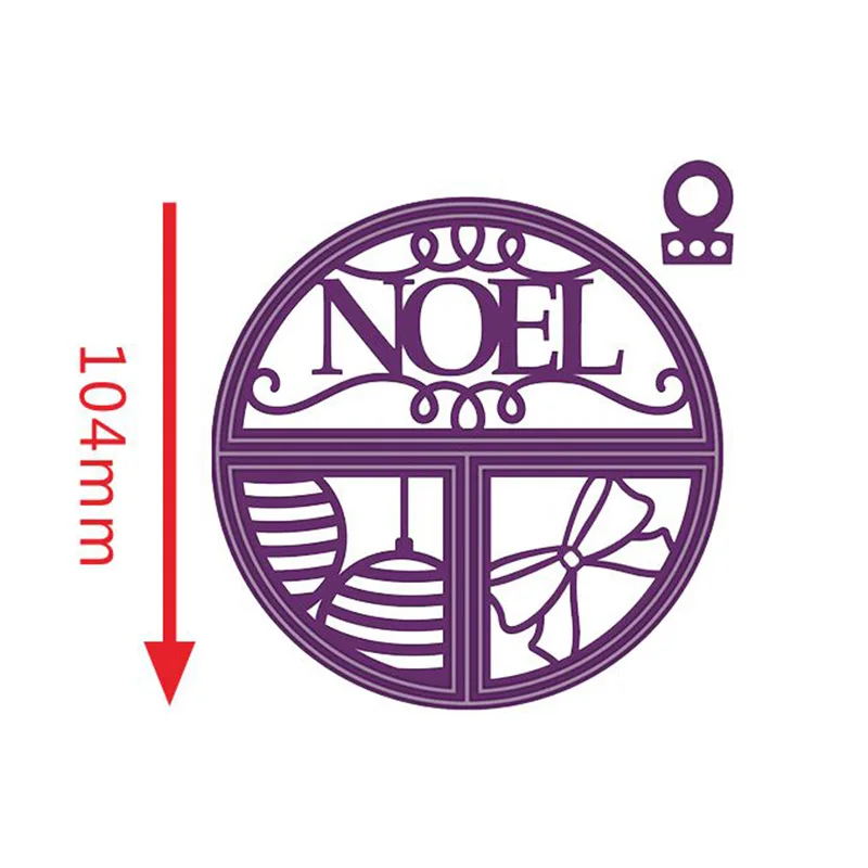 

Metal Cutting Dies Noel Christmas Bow-know Round Frame Template Decorate Scrapbooking Cards Making Craft Embossing New Dies 2019