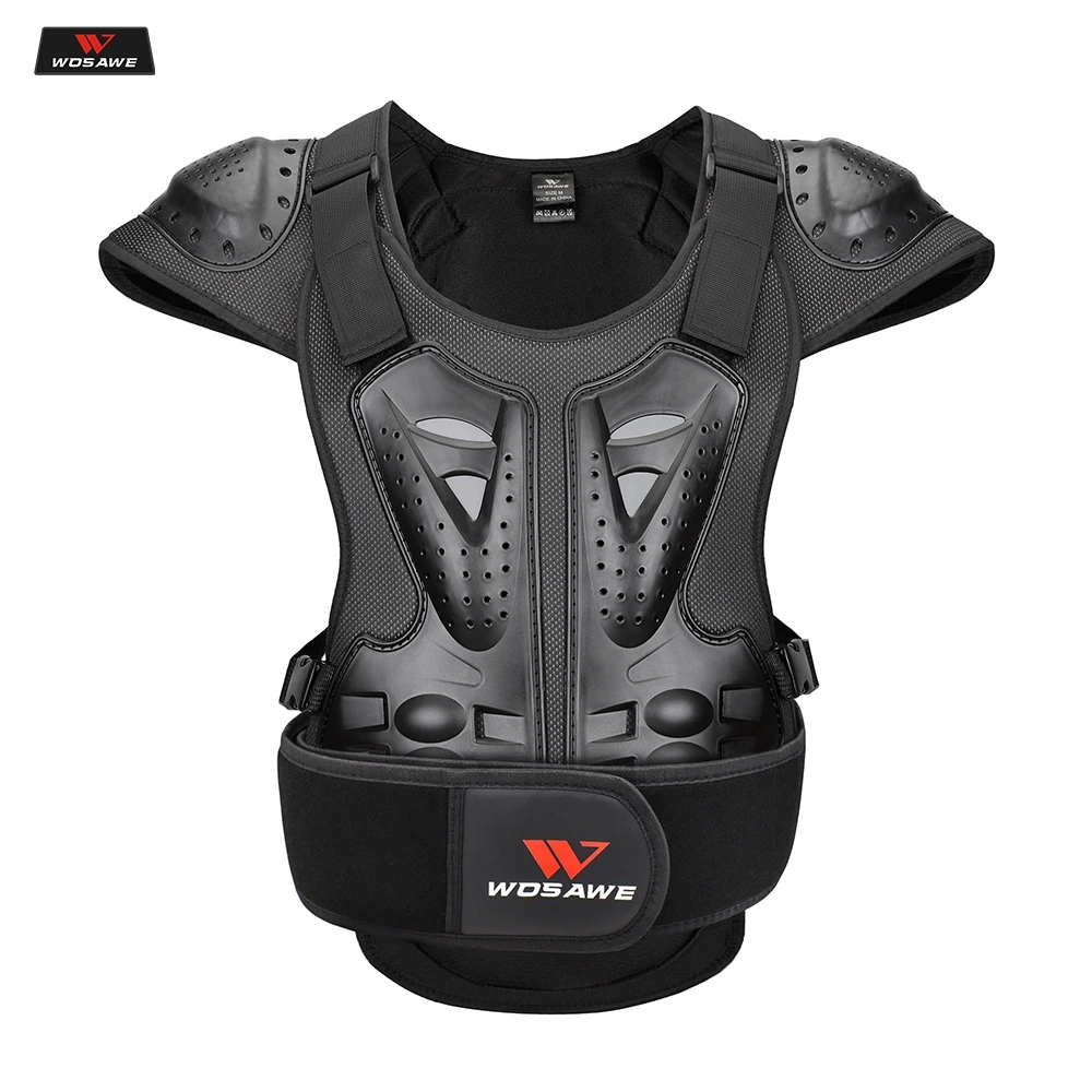 

WOSAWE Adult Motorcycle Armor Vest Chest Back Spine Support Body Protective Gear Motocross Snowboarde Skate Racing Skateboard