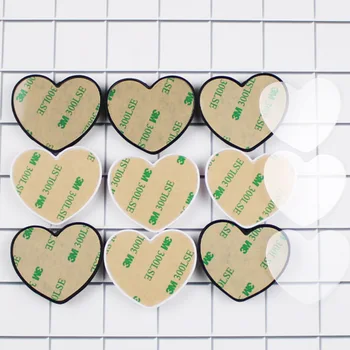 

50-100pcs Heart shaped Cell Phone Holder with Groove Blank Acrylic Sublimation Insert for Custom Grip Phone holder