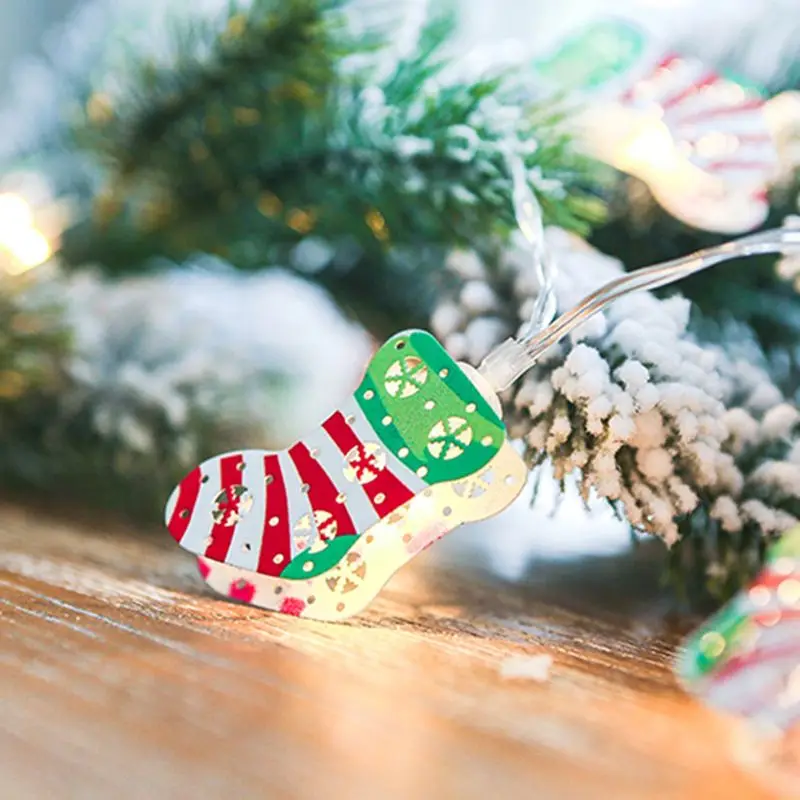 Creative 2019 New 10/20 LEDs Colorful Socks Decorative String Lights 1.5m 3m Lighting Layout Props Decor