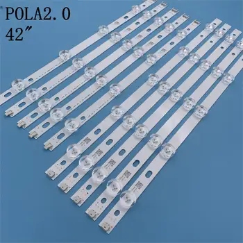 

10pcs/set LED Backlight strip For LG 42 inch TV INNOTEK POLA2.0 42 Rev0.1 Pola 2.0 T420HVN05.0 42LN5400 42LN5300 T420HVN05.2 new